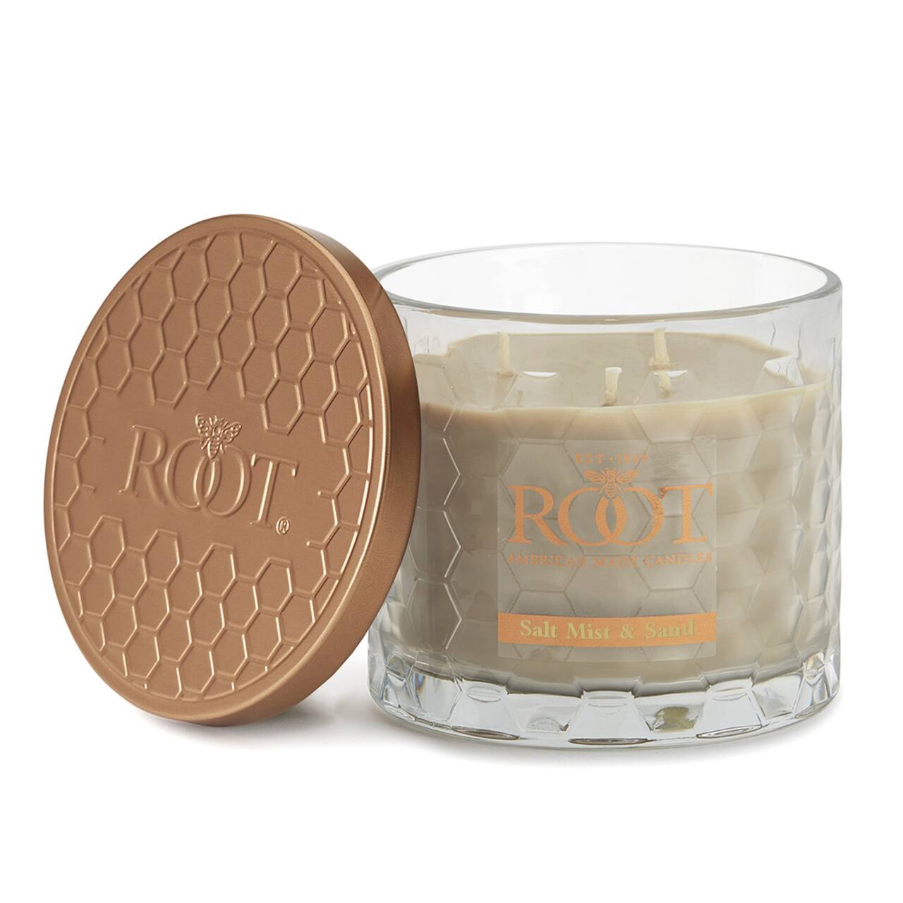Root Candles Signature 3-Wick Honeycomb Beeswax Blend Jar Candle